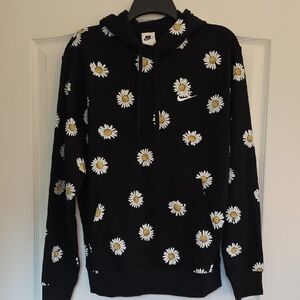 Nike Black Hoodie with Floral Design